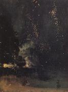 James Abbott McNeil Whistler Nocturne in Black and Gold:The Falling Rocket Sweden oil painting artist